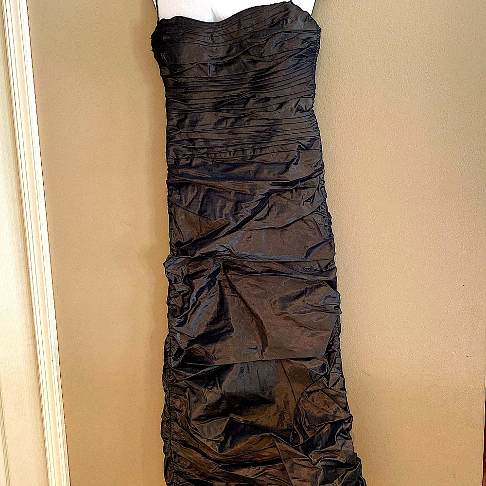 Teri Jon Black Strapless Dress